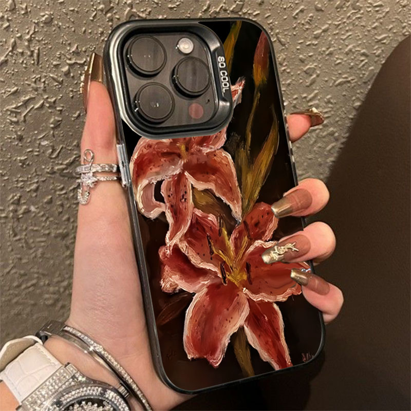 Oil Painting Lily Flower Retro - Phone Cases Drawing reseña y precio