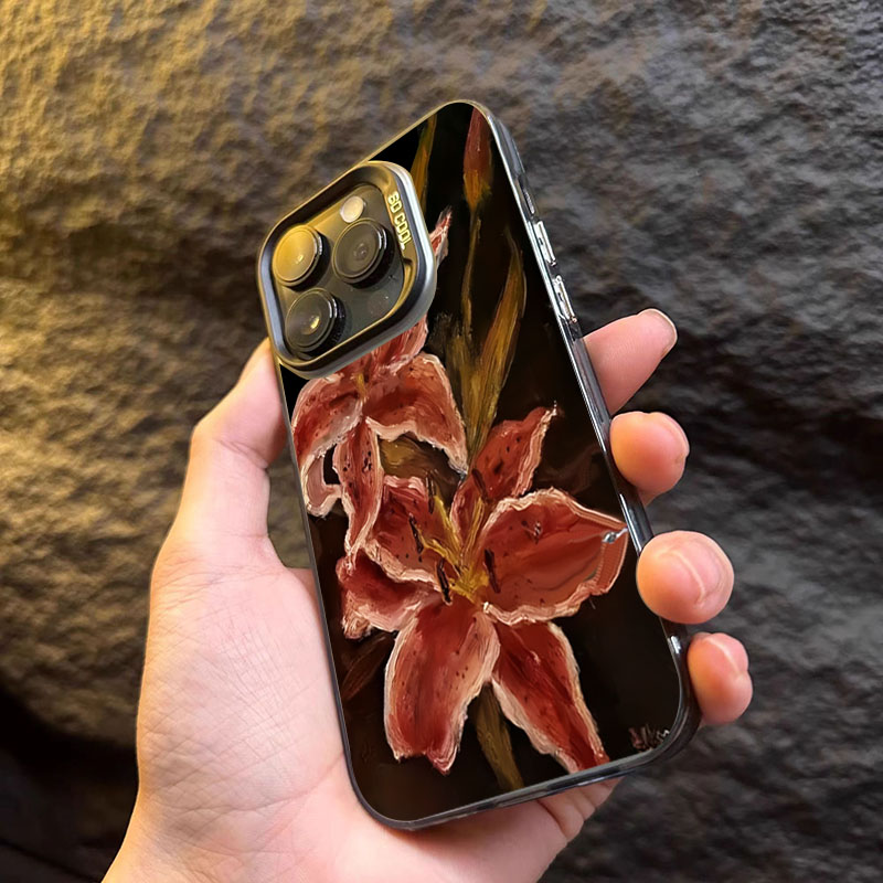 Oil Painting Lily Flower Retro - Phone Cases Drawing reseña y precio