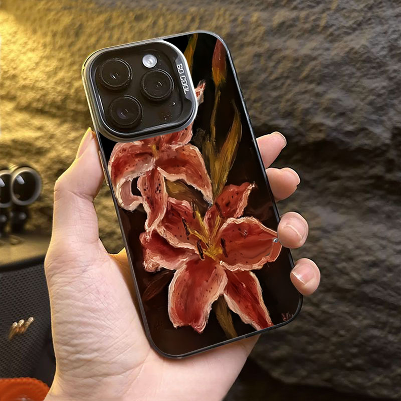 Oil Painting Lily Flower Retro - Phone Cases Drawing reseña y precio