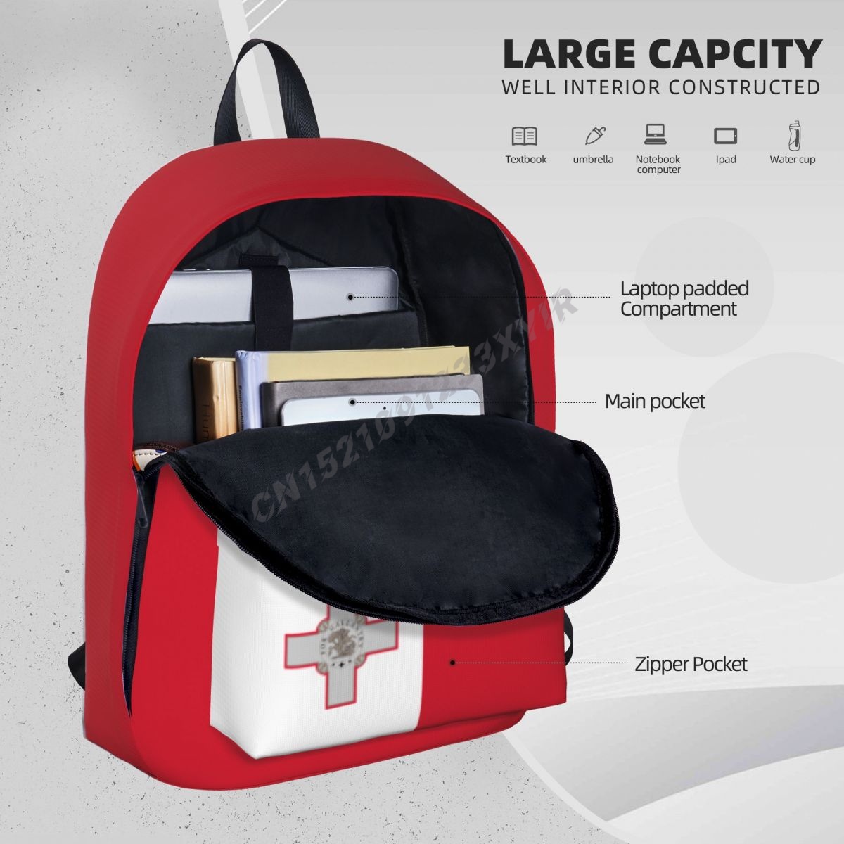 Unisex Backpack Malta Flag Mal - Phone Cases Malta reseña y precio