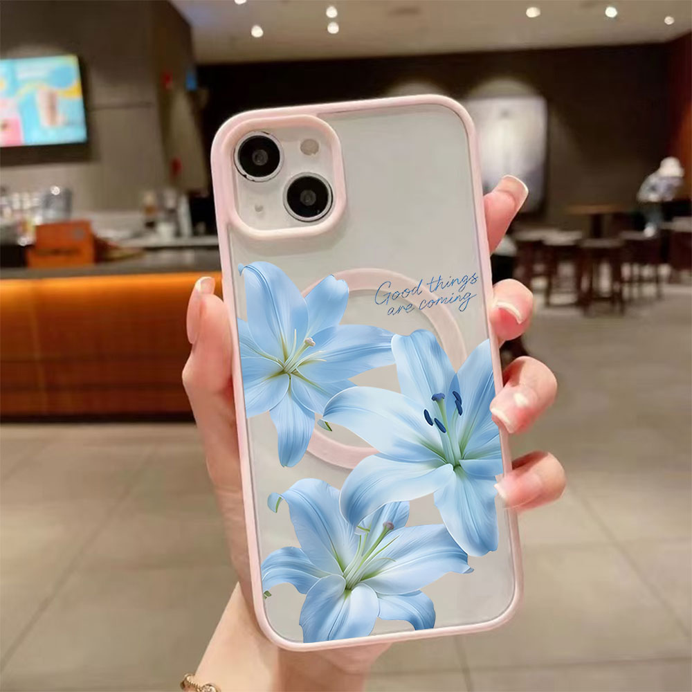 Blue Lily Flower Magnetic Phon - Phone Cases Magsafe reseña y precio