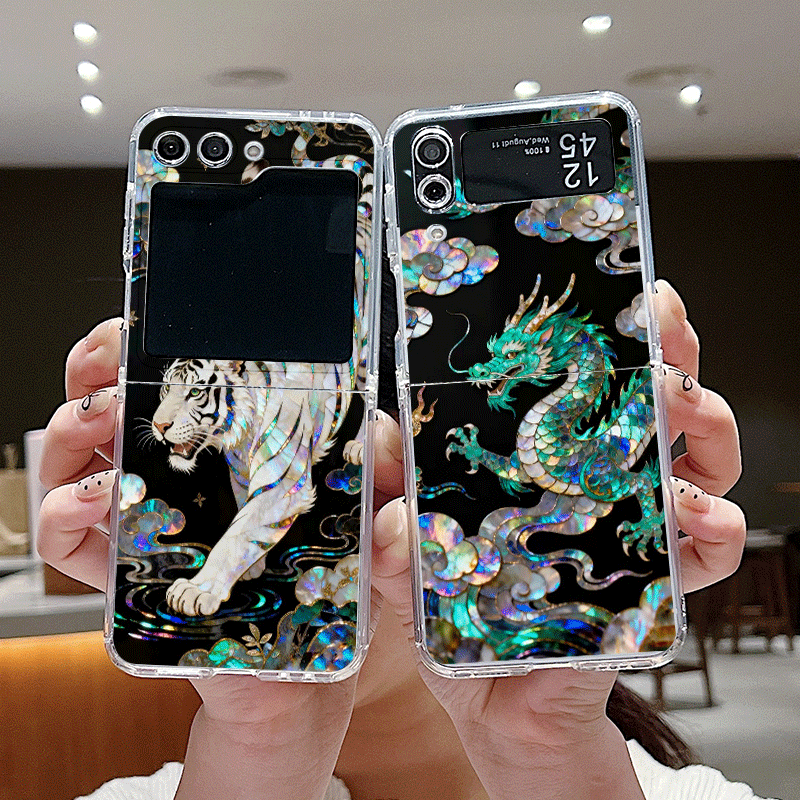 Stylish Tiger Dragon Marble Te - Phone Cases Z Fold 4 reseña y precio