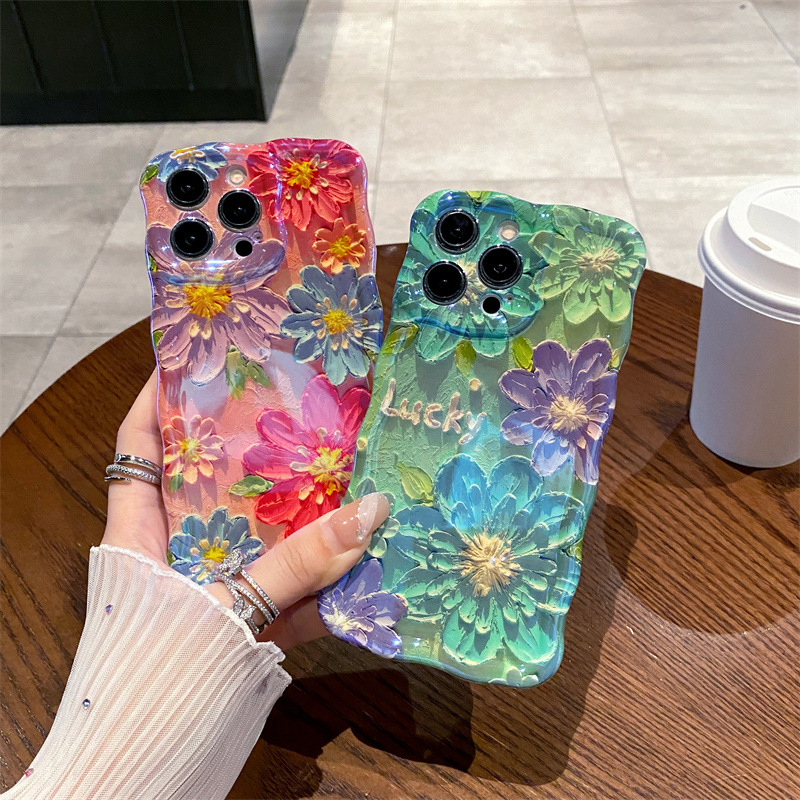 Retro Blue Light Oil Painting  - Phone Cases Drawing reseña y precio