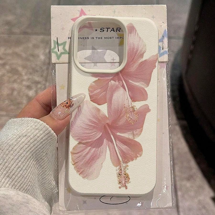 Pink Hibiscus Elegant High Aes - Phone Cases Aesthetic reseña y precio