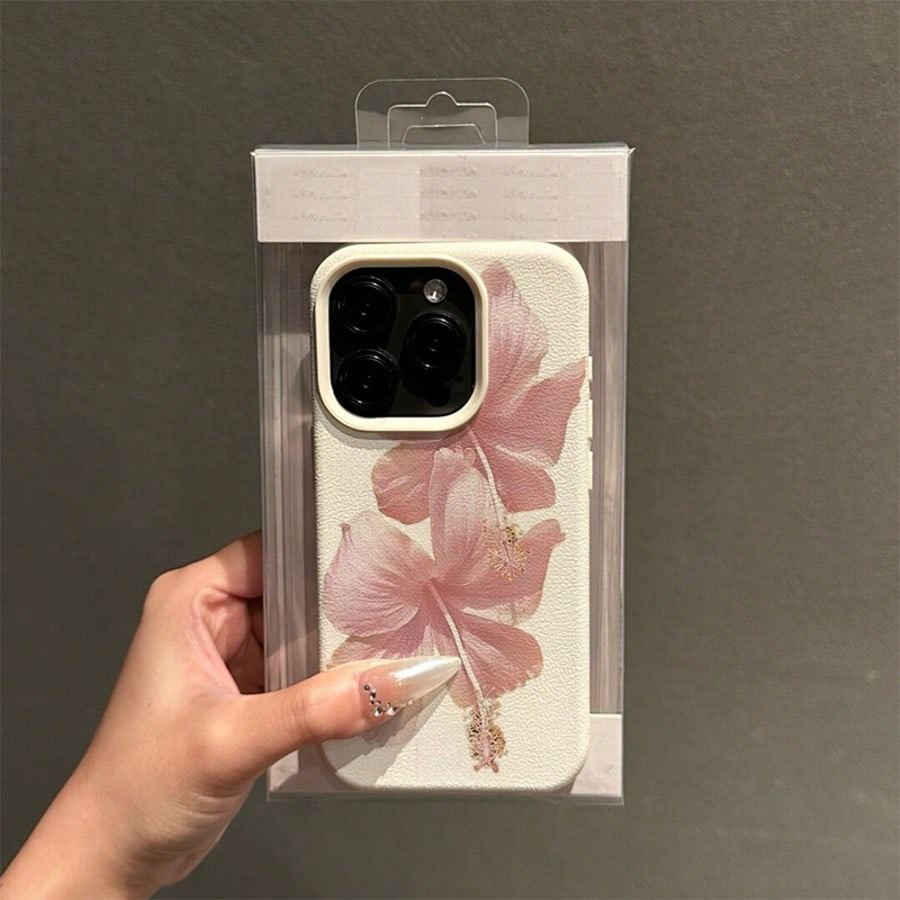 Pink Hibiscus Elegant High Aes - Phone Cases Aesthetic reseña y precio