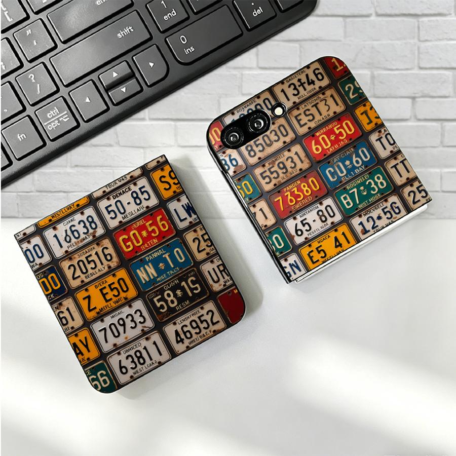 Retro License Plate Phone Cove - Phone Cases Z Fold 4 reseña y precio