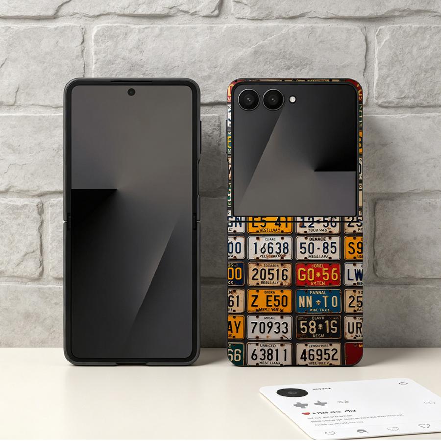 Retro License Plate Phone Cove - Phone Cases Z Fold 4 reseña y precio