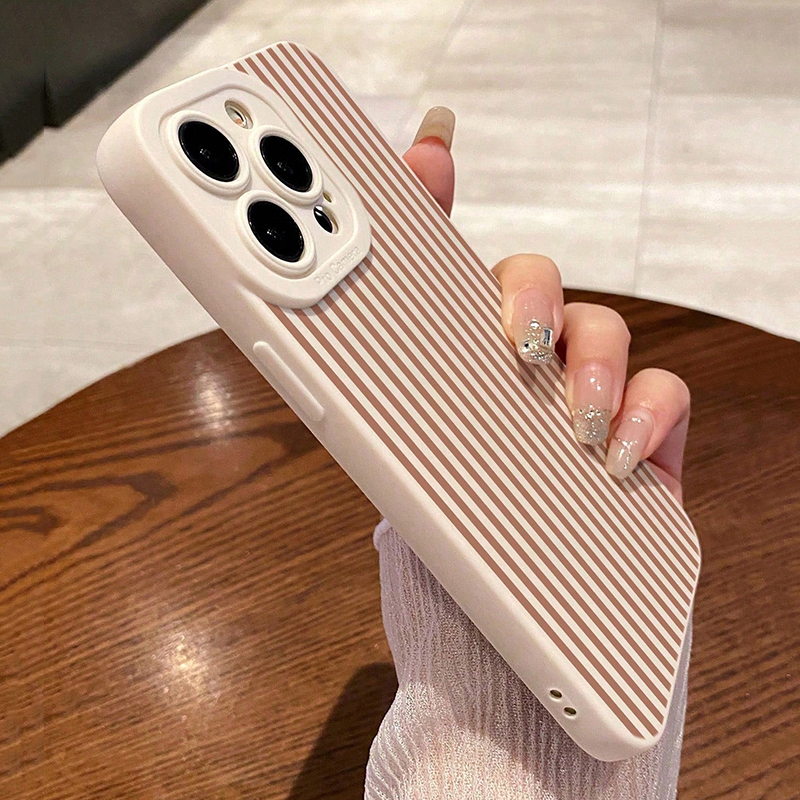 Pink Striped Painted Anti-Drop - Phone Cases For Iphone 16 reseña y precio
