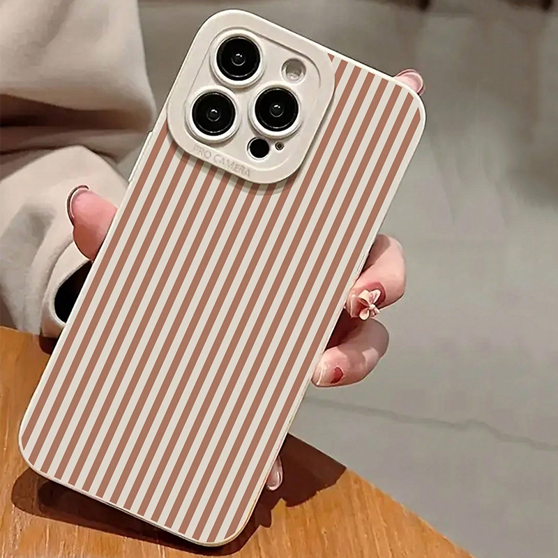 Pink Striped Painted Anti-Drop - Phone Cases For Iphone 16 reseña y precio