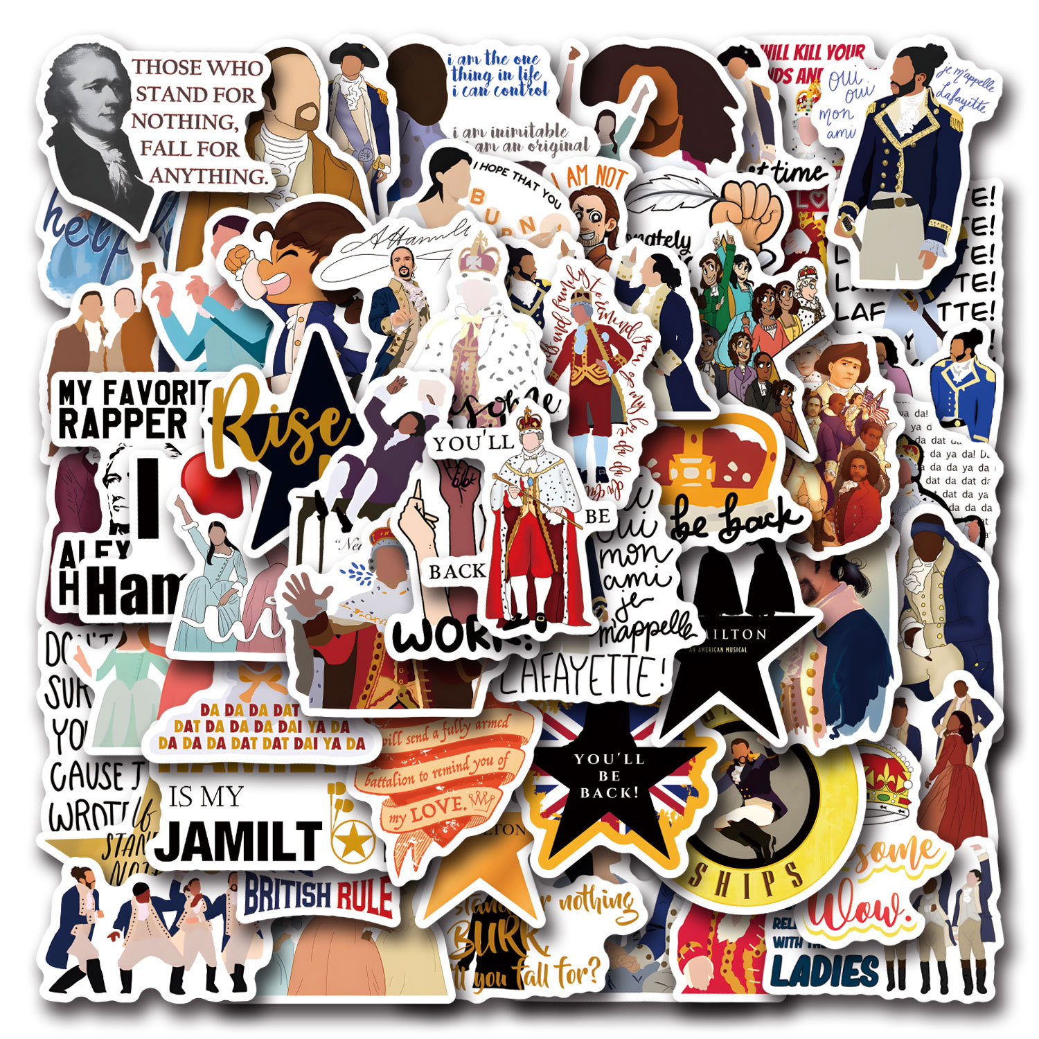 55PCS Hamilton Musical Cartoon - Phone Cases Hamilton reseña y precio