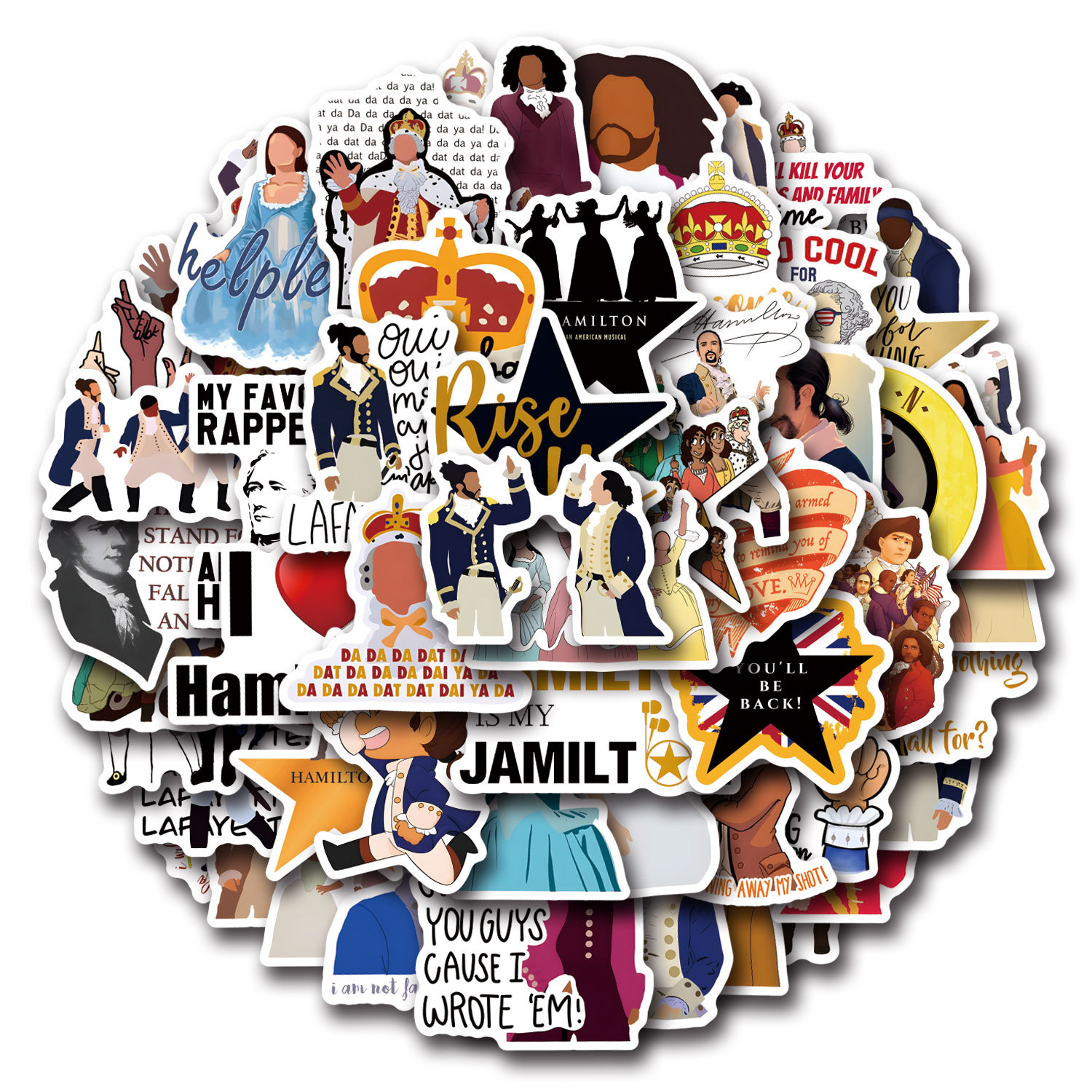 55PCS Hamilton Musical Cartoon - Phone Cases Hamilton reseña y precio