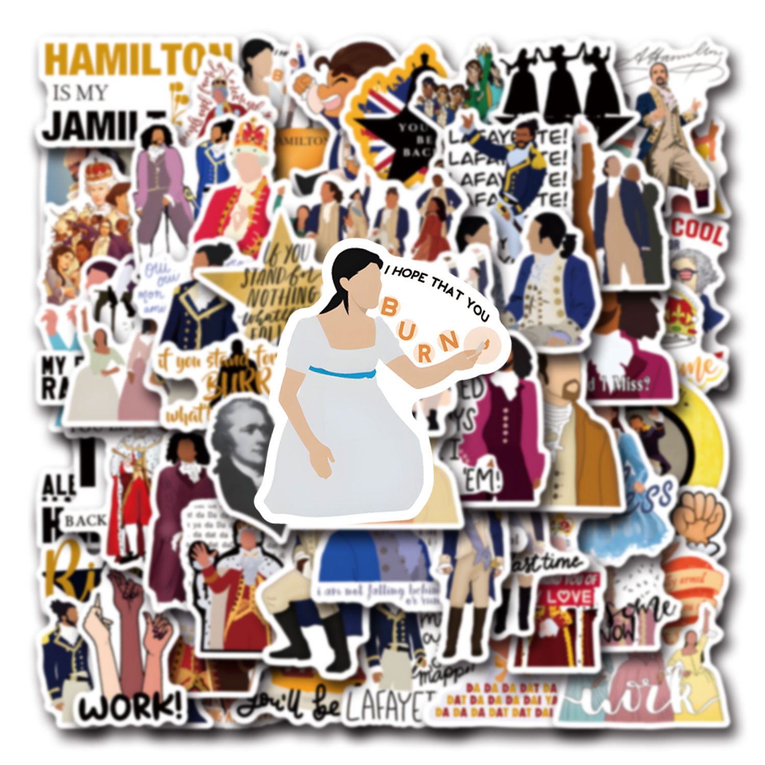 55PCS Hamilton Musical Cartoon - Phone Cases Hamilton reseña y precio