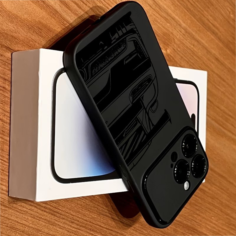 Line-Drawing of a Sports Car P - Phone Cases Drawing reseña y precio