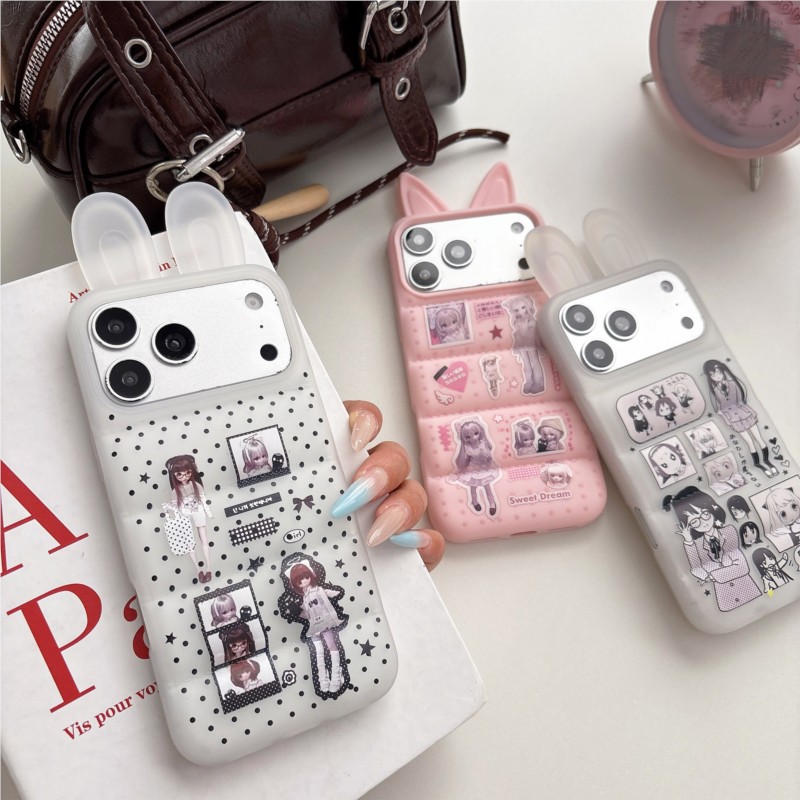 Japanese Y2K Cute Bunny Ear Ph - Phone Cases Anime reseña y precio