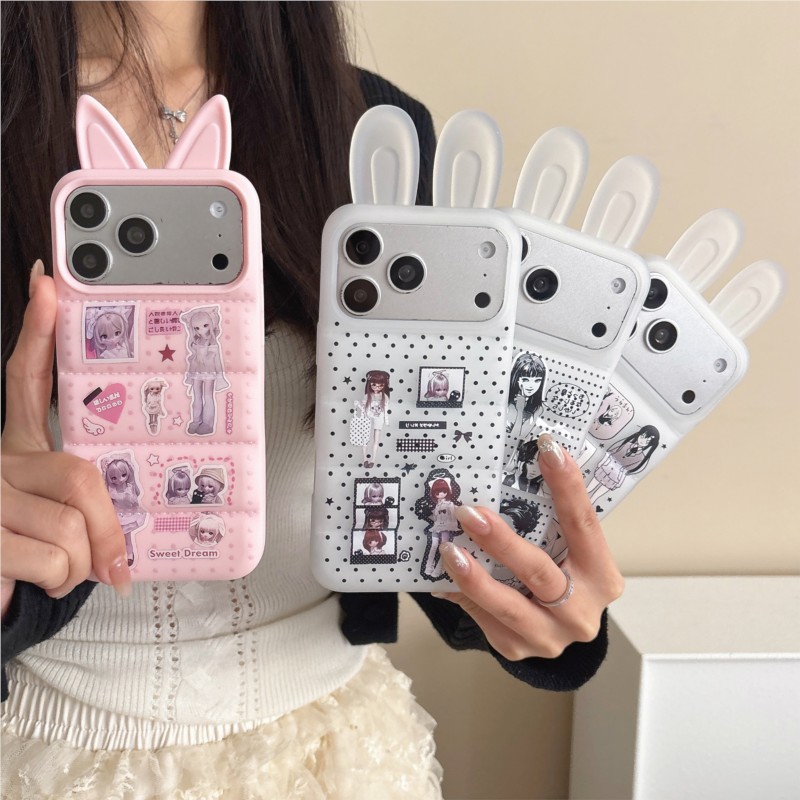 Japanese Y2K Cute Bunny Ear Ph - Phone Cases Anime reseña y precio