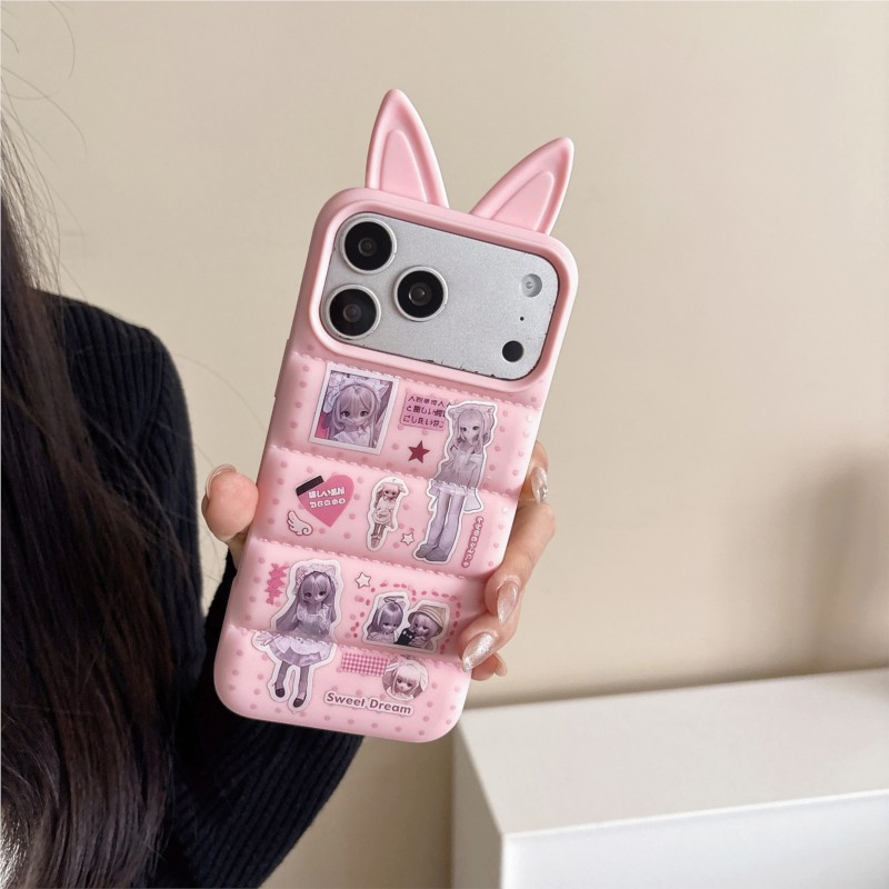 Japanese Y2K Cute Bunny Ear Ph - Phone Cases Anime reseña y precio