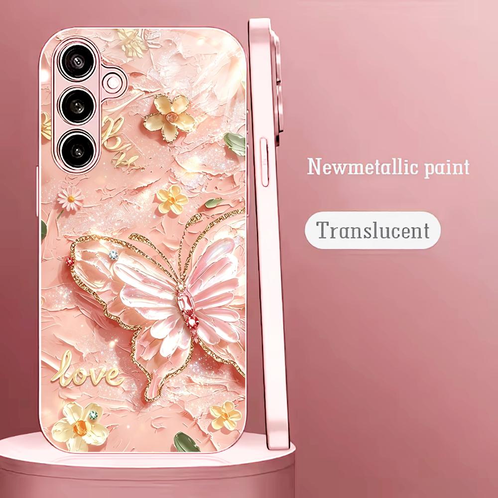 Pink Glitter Butterfly Fashion - Phone Cases Quad Lock reseña y precio