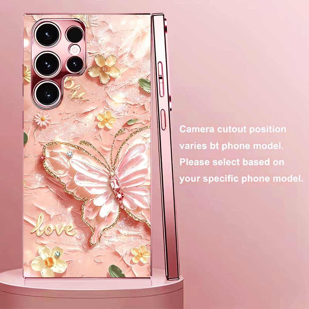 Pink Glitter Butterfly Fashion - Phone Cases Quad Lock reseña y precio