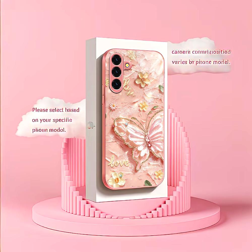 Pink Glitter Butterfly Fashion - Phone Cases Quad Lock reseña y precio
